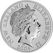 New Zealand Five Dollars Chatham Island Taiko (2003)2004 KM# 133 NEW ZEALAND ELIZABETH II 2004 IRB coin obverse New Zealand Five Dollars Chatham Island Taiko (2003)2004 KM# 133 NEW ZEALAND ELIZABETH II 2004 IRB coin obverse