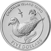 New Zealand Five Dollars Chatham Island Taiko (2003)2004 KM# 133 CHATHAM ISLAND TAIKO FIVE DOLLARS coin reverse New Zealand Five Dollars Chatham Island Taiko (2003)2004 KM# 133 CHATHAM ISLAND TAIKO FIVE DOLLARS coin reverse