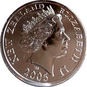New Zealand Five Dollars Fiordland Crested Penguin 2005 KM# 146a NEW ZEALAND ELIZABETH II 2005 IRB coin obverse New Zealand Five Dollars Fiordland Crested Penguin 2005 KM# 146a NEW ZEALAND ELIZABETH II 2005 IRB coin obverse