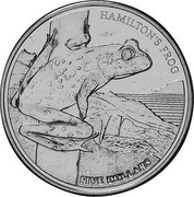 New Zealand Five Dollars Hamilton Frog 2008 (l) KM# 233 HAMILTON'S FROG FIVE DOLLARS coin reverse New Zealand Five Dollars Hamilton Frog 2008 (l) KM# 233 HAMILTON'S FROG FIVE DOLLARS coin reverse