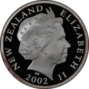 New Zealand Five Dollars Hector's Dolphins 2002 (c) 500 in stamp covers KM# 145a NEW ZEALAND ELIZABETH II 2002 IRB coin obverse New Zealand Five Dollars Hector's Dolphins 2002 (c) 500 in stamp covers KM# 145a NEW ZEALAND ELIZABETH II 2002 IRB coin obverse