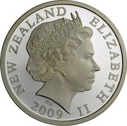 New Zealand Five Dollars Kakapo 2009 (w) KM# 329 NEW ZEALAND ELIZABETH II 2009 IRB coin obverse