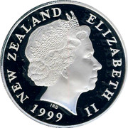 New Zealand Five Dollars Morepork 1999 Proof KM# 115a NEW ZEALAND ELIZABETH II 1999 IRB coin obverse New Zealand Five Dollars Morepork 1999 Proof KM# 115a NEW ZEALAND ELIZABETH II 1999 IRB coin obverse