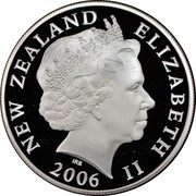 New Zealand Five Dollars New Zealand Falcon 2006 Proof KM# 148a NEW ZEALAND ELIZABETH II 2003 IRB coin obverse New Zealand Five Dollars New Zealand Falcon 2006 Proof KM# 148a NEW ZEALAND ELIZABETH II 2003 IRB coin obverse