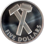 New Zealand Five Dollars Pride in New Zealand 1998 (v) Sets only KM# 112 FIVE DOLLARS coin reverse