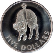 New Zealand Five Dollars Pride in New Zealand 1998 (v) Sets only KM# 110 FIVE DOLLARS coin reverse