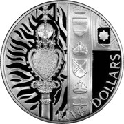New Zealand Five Dollars Queens Jubilee - Royal Sceptre 2002 (l) Proof. 100 pieces were housed in a stamp cover KM# 151 FIVE DOLLARS coin reverse New Zealand Five Dollars Queens Jubilee - Royal Sceptre 2002 (l) Proof. 100 pieces were housed in a stamp cover KM# 151 FIVE DOLLARS coin reverse