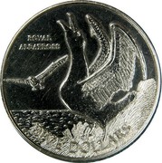 New Zealand Five Dollars Royal Albatross 1998 KM# 107 ROYAL ALBATROSS FIVE DOLLARS coin reverse New Zealand Five Dollars Royal Albatross 1998 KM# 107 ROYAL ALBATROSS FIVE DOLLARS coin reverse