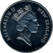New Zealand Five Dollars Saddleback 1997 (l) KM# 103 ELIZABETH II NEW ZEALAND RDM coin obverse New Zealand Five Dollars Saddleback 1997 (l) KM# 103 ELIZABETH II NEW ZEALAND RDM coin obverse