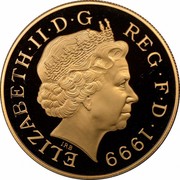 UK Five Pounds In Memory of Diana Princess of Wales 1999 Proof KM# 997b ELIZABETH∙II∙D∙G REG∙F∙D∙1999 IRB coin obverse UK Five Pounds In Memory of Diana Princess of Wales 1999 Proof KM# 997b ELIZABETH∙II∙D∙G REG∙F∙D∙1999 IRB coin obverse
