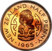 New Zealand Half Penny (Elizabeth II (1st portrait)) KM# 23.1 NEW ZEALAND HALF PENNY ∙ *YEAR* ∙ coin reverse New Zealand Half Penny (Elizabeth II (1st portrait)) KM# 23.1 NEW ZEALAND HALF PENNY ∙ *YEAR* ∙ coin reverse