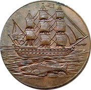 UK Halfpenny (Hampshire - Portsea / Licensed Victuallers) - coin reverse UK Halfpenny (Hampshire - Portsea / Licensed Victuallers) - coin reverse