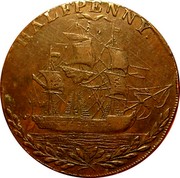 UK Halfpenny (Hampshire - Portsea) HALFPENNY coin reverse UK Halfpenny (Hampshire - Portsea) HALFPENNY coin reverse