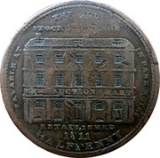UK Halfpenny Middlesex - Thomas Wood 1811  PAYABLE AT THE OLD STOCK EXCHANGE IN BANK NOTES NEW AUCTION MART ESTABLISHED 1811 HALFPENNY coin reverse UK Halfpenny Middlesex - Thomas Wood 1811  PAYABLE AT THE OLD STOCK EXCHANGE IN BANK NOTES NEW AUCTION MART ESTABLISHED 1811 HALFPENNY coin reverse