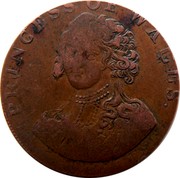 UK Halfpenny (Princess of Wales Starburst rays) PRINCESS OF WALES. coin obverse