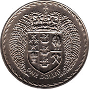 New Zealand One Dollar Decimalization Commemorative 1967 (l) KM# 38.1 ONE DOLLAR coin reverse