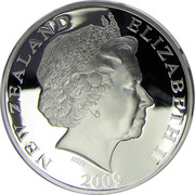 New Zealand One Dollar Giant Weta 2009 (m) Prooflike KM# 327 NEW ZEALAND ELIZABETH II 2009 IRB coin obverse New Zealand One Dollar Giant Weta 2009 (m) Prooflike KM# 327 NEW ZEALAND ELIZABETH II 2009 IRB coin obverse