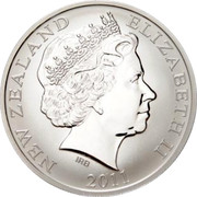 New Zealand One Dollar Icons of New Zealand Series - Kiwi 2011 (m) Prooflike KM# 335 NEW ZEALAND ELIZABETH II 2011 IRB coin obverse New Zealand One Dollar Icons of New Zealand Series - Kiwi 2011 (m) Prooflike KM# 335 NEW ZEALAND ELIZABETH II 2011 IRB coin obverse