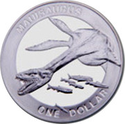 New Zealand One Dollar Mauisaurus 2010 (m) Prooflike KM# 338 MAUISAURUS ONE DOLLAR coin reverse New Zealand One Dollar Mauisaurus 2010 (m) Prooflike KM# 338 MAUISAURUS ONE DOLLAR coin reverse