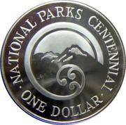 New Zealand One Dollar National Parks Centennial 1987 (l) Proof KM# 65a NATIONAL PARKS CENTENNIAL ∙ONE DOLLAR∙ coin reverse New Zealand One Dollar National Parks Centennial 1987 (l) Proof KM# 65a NATIONAL PARKS CENTENNIAL ∙ONE DOLLAR∙ coin reverse