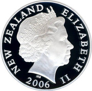New Zealand One Dollar Queen's 80th birthday 2006 Proof KM# 290 NEW ZEALAND ELIZABETH II 2006 IRB coin obverse