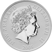 New Zealand One Dollar Rowi Kiwi - Bigger 2005 (w) KM# 153 NEW ZEALAND ELIZABETH II 2005 IRB coin obverse New Zealand One Dollar Rowi Kiwi - Bigger 2005 (w) KM# 153 NEW ZEALAND ELIZABETH II 2005 IRB coin obverse