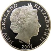 New Zealand One Dollar Royal Diamond Anniversary 2007 (m) Proof KM# 302a NEW ZEALAND ELIZABETH II 2007 IRB coin obverse New Zealand One Dollar Royal Diamond Anniversary 2007 (m) Proof KM# 302a NEW ZEALAND ELIZABETH II 2007 IRB coin obverse