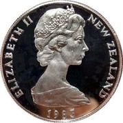 New Zealand One Dollar Royal Visit Prince Charles and Lady Diana 1983 Proof KM# 52a ELIZABETH II NEW ZEALAND 1983 coin obverse New Zealand One Dollar Royal Visit Prince Charles and Lady Diana 1983 Proof KM# 52a ELIZABETH II NEW ZEALAND 1983 coin obverse