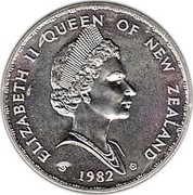 New Zealand One Dollar Takahe Bird 1982 (l) KM# 51 ELIZABETH II QUEEN OF NEW ZEALAND 1982 coin obverse New Zealand One Dollar Takahe Bird 1982 (l) KM# 51 ELIZABETH II QUEEN OF NEW ZEALAND 1982 coin obverse