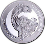 New Zealand One Dollar Titanosaurus 2010 (m) Prooflike KM# 340 TITANOSAURUS ONE DOLLAR coin reverse New Zealand One Dollar Titanosaurus 2010 (m) Prooflike KM# 340 TITANOSAURUS ONE DOLLAR coin reverse