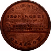 UK One Penny Glasgow - Phoenix Iron Works 1813  PHŒNIX IRON-WORKS GLASGOW K D coin obverse