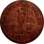 UK One Penny Glasgow - Phoenix Iron Works 1813  ONE PENNY TOKEN 1813 coin reverse