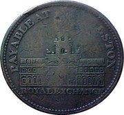 UK One Penny Staffordshire - Bilston 1811  PAYABLE AT BILSTON ROYAL EXCHANGE coin reverse UK One Penny Staffordshire - Bilston 1811  PAYABLE AT BILSTON ROYAL EXCHANGE coin reverse
