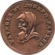 UK One Penny Staffordshire - Walsall / Joseph Parker 1811  PAYABLE BY JOSEPH PARKER. coin obverse UK One Penny Staffordshire - Walsall / Joseph Parker 1811  PAYABLE BY JOSEPH PARKER. coin obverse