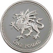 UK One Pound Dragon of Wales 1995 Proof KM# 969a ONE POUND coin reverse UK One Pound Dragon of Wales 1995 Proof KM# 969a ONE POUND coin reverse