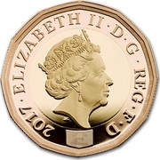 UK One Pound Nations of the Crown 2017 2017 ELIZABETH II D G REG F D J.C coin obverse UK One Pound Nations of the Crown 2017 2017 ELIZABETH II D G REG F D J.C coin obverse