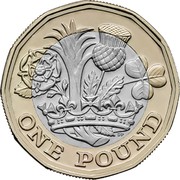 UK One Pound Nations of the Crown 2017 ONE POUND D.P coin reverse UK One Pound Nations of the Crown 2017 ONE POUND D.P coin reverse
