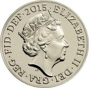 UK One Pound Royal Arms 2015 Proof KM# 1341 ELIZABETH II∙DEI∙GRA∙REG∙FID∙DEF∙2015∙ J.C coin obverse UK One Pound Royal Arms 2015 Proof KM# 1341 ELIZABETH II∙DEI∙GRA∙REG∙FID∙DEF∙2015∙ J.C coin obverse
