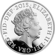 UK One Pound Royal Arms 2015 Proof KM# 1341a ELIZABETH II∙DEI∙GRA∙REG∙FID∙DEF∙2015∙ J.C coin obverse UK One Pound Royal Arms 2015 Proof KM# 1341a ELIZABETH II∙DEI∙GRA∙REG∙FID∙DEF∙2015∙ J.C coin obverse