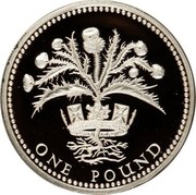 UK One Pound Scottish Thistle 1984 Proof KM# 934a ONE POUND coin reverse UK One Pound Scottish Thistle 1984 Proof KM# 934a ONE POUND coin reverse