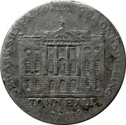 UK One Shilling Nottingham - Newark / Town Hall 1811  NEWARK SILVER TOKEN FOR ONE SHILLING TOWN HALL 1811 coin obverse UK One Shilling Nottingham - Newark / Town Hall 1811  NEWARK SILVER TOKEN FOR ONE SHILLING TOWN HALL 1811 coin obverse