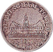 UK One Shilling Warwickshire - Birmingham / Workhouse 1811  BIRMINGHAM TOKEN 1811 ONE SHILLING coin obverse UK One Shilling Warwickshire - Birmingham / Workhouse 1811  BIRMINGHAM TOKEN 1811 ONE SHILLING coin obverse