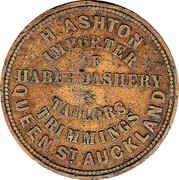 New Zealand Penny Ashton H. - Auckland 1862 KM# Tn5 NEW ZEALAND 1863 coin reverse New Zealand Penny Ashton H. - Auckland 1862 KM# Tn5 NEW ZEALAND 1863 coin reverse