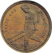 New Zealand Penny Caro J. and Co. - Christchurch (1860-1864) KM# Tn11 TRADE AND AGRICULTURE coin reverse New Zealand Penny Caro J. and Co. - Christchurch (1860-1864) KM# Tn11 TRADE AND AGRICULTURE coin reverse