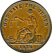 New Zealand Penny Charles C. Barley 1858 KM# Tn7 GOD SAVE THE QUEEN 1858 coin reverse New Zealand Penny Charles C. Barley 1858 KM# Tn7 GOD SAVE THE QUEEN 1858 coin reverse