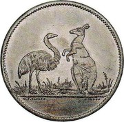 New Zealand Penny Henry Hall - Christchurch (1857) KM# Tn30 - coin reverse New Zealand Penny Henry Hall - Christchurch (1857) KM# Tn30 - coin reverse