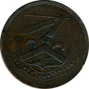 New Zealand Penny Hobday & Jobberns / Christchurch (1874-1875) KM# Tn31 ADVANCE CANTERBURY coin reverse