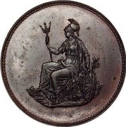 UK Penny Joseph Moore Pattern 1860 - coin reverse UK Penny Joseph Moore Pattern 1860 - coin reverse