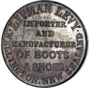 New Zealand Penny Levy Lipman - Wellington (1857) KM# Tn40 WELLINGTON & ERIN GO BRACH coin reverse New Zealand Penny Levy Lipman - Wellington (1857) KM# Tn40 WELLINGTON & ERIN GO BRACH coin reverse