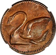 UK Penny Middlesex Swan Token 1797  - coin obverse